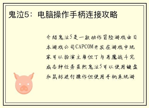 鬼泣5：电脑操作手柄连接攻略